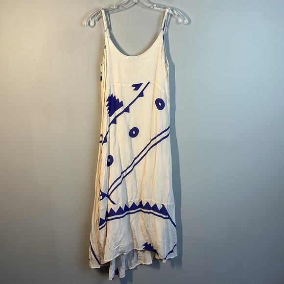 Cecilie Copenhagen Cream Anthropologie Midi Slip Night Out Dress Size Medium - Picture 5 of 16